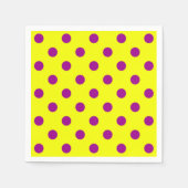 Paarse op gele stippen Patroonontwerp Servet (Voorkant)
