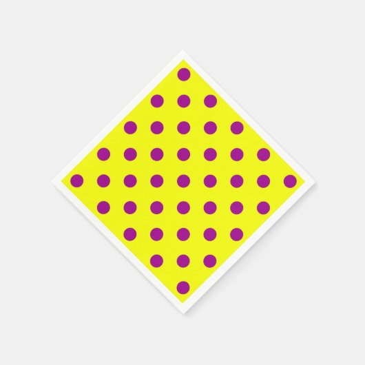 Paarse op gele stippen Patroonontwerp Servet (Hoek)