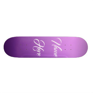 Paarse op maat gemaakte skateboard