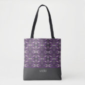 Paarse op Paarse Gepersonaliseerd Tote Bag (Voorkant)