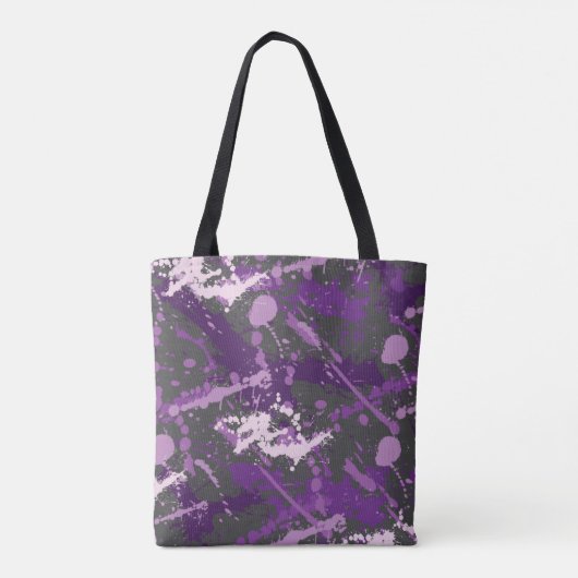 Paarse op Paarse Gepersonaliseerd Tote Bag (Achterkant)