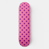 Paarse op roze stippen Patroonontwerp Persoonlijk Skateboard (Voorkant)
