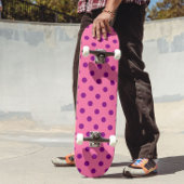 Paarse op roze stippen Patroonontwerp Persoonlijk Skateboard