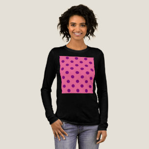 Paarse op roze stippen Patroonontwerp Tri-Blend Shirt