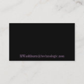 Paarse op zwart visitekaartje (Achterkant)