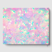 paarse opaal achtergrond bruiloft gastenboek (Achterkant)