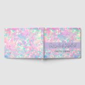 paarse opaal achtergrond bruiloft gastenboek (Volledig)