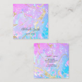 paarse opaal achtergrond textuur vierkante visitekaartje (Voorkant / Achterkant)