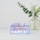 paarse opaal geïnspireerde textuur loyalty card visitekaartje (Staand voorkant)