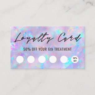 paarse opaal geïnspireerde textuur loyalty card visitekaartje