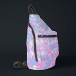 paarse opaal geïnspireerde textuur sling bag<br><div class="desc">Opal geïnspireerde achtergrond sling bag</div>