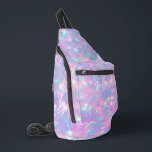 paarse opaal geïnspireerde textuur sling bag<br><div class="desc">Opal geïnspireerde achtergrond sling bag</div>