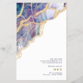 Paarse opaal ontwerp prijslijst flyer (Achterkant)