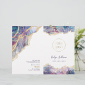 Paarse opal design service menubrochure (Staand voorkant)