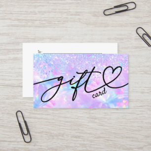 paarse opal glitter kleine cadeaukaart visitekaartje