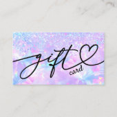 paarse opal glitter kleine cadeaukaart visitekaartje (Voorkant)