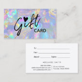 paarse opal textuur cadeaubon visitekaartje (Voorkant / Achterkant)