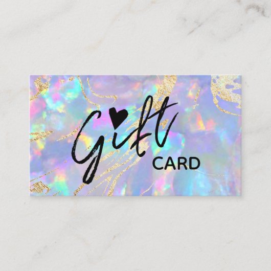 paarse opal textuur cadeaubon visitekaartje (Voorkant)