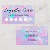 paarse opal textuur loyaliteitskaart visitekaartje (Voorkant / Achterkant)