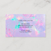 paarse opal textuur loyaliteitskaart visitekaartje (Achterkant)