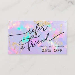 paarse opal textuur verwijzingskaart visitekaartje