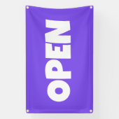 Paarse OPEN Banner (Verticaal)