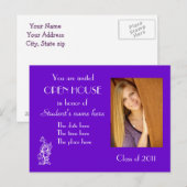 paarse open briefkaart (Voorkant / Achterkant)