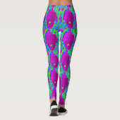 paarse open mondmaskers groen leggings (Achterkant)