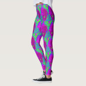 paarse open mondmaskers groen leggings (Links)