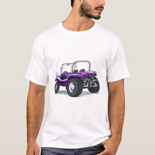 paarse open strand buggy t-shirt (Voorkant)