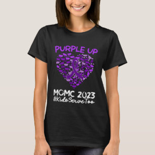 Paarse Opstaan in April Maand Militair Kind MOMC M T-shirt
