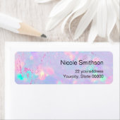 paarse optisch achtergrondetiket etiket (Insitu)