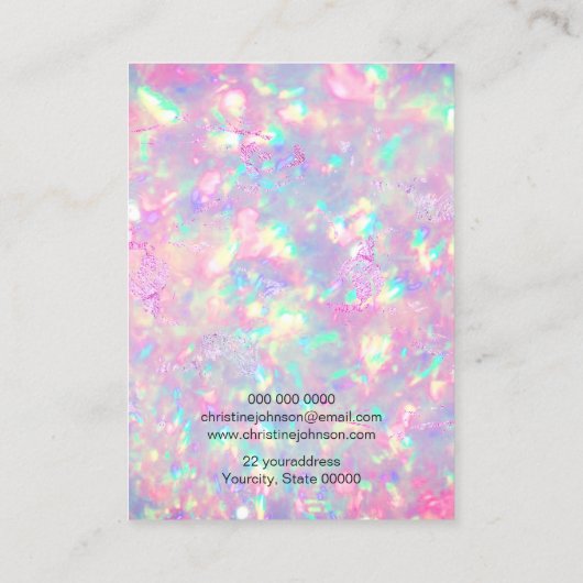 paarse optische beeldschermkaart visitekaartje (Achterkant)
