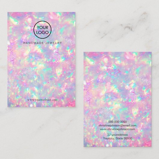 paarse optische beeldschermkaart visitekaartje (Voorkant / Achterkant)