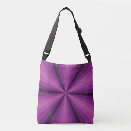 Paarse Optische Illusie All-Over-Print Tas (Voorkant)
