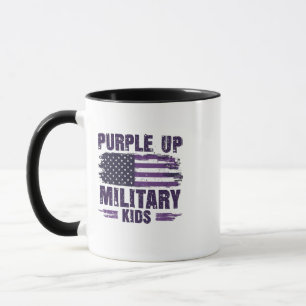 Paarse Opwaartse Militaire Kinderen Bewustzijn Maa Mok