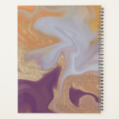 Paarse Oranje Abstracte monogram goudmonogram Planner (Achterkant)