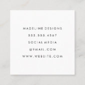 Paarse Oranje achtergrond | Monogram serum Vierkante Visitekaartje (Achterkant)