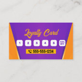 Paarse & Oranje Afrikaans Haar Vlechten Beauty Sal Klantenkaartje (Achterkant)