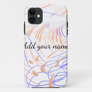 Paarse oranje aquarel abstracte voeg naam tekst th Case-Mate iPhone case