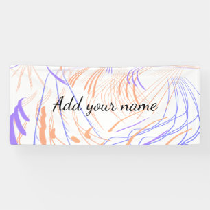 Paarse oranje aquarel abstracte voeg naam tekst th spandoek