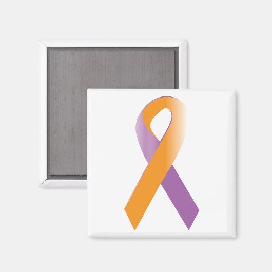 Paarse & Oranje Bewustzijnslint Magneet (Voorkant / Achterkant)