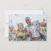 Paarse Oranje Bloemen Waterverf Dank u Foto Bedankkaart (Achterkant)