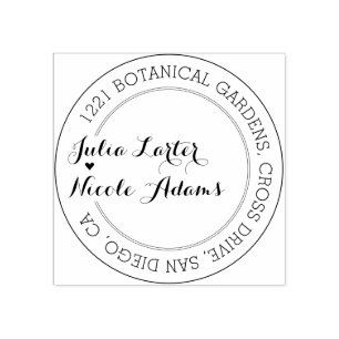 Paarse Oranje Boho Wilde Bloemenen Foliage Bruilof Rubberstempel