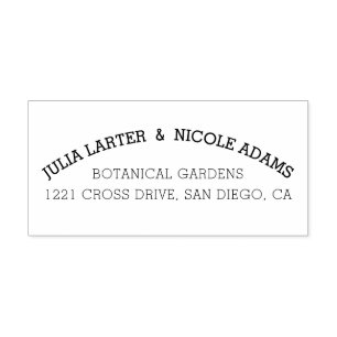 Paarse Oranje Boho Wildflower Bloemen Bruiloft Zelfinktende Stempel