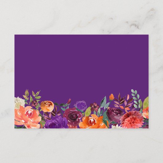 Paarse Oranje Bourgogne - details over het huwelij Informatiekaartje (Achterkant)