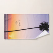 Paarse Oranje Californische palmboomklep Bad Handdoek (Handdoek)