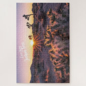 Paarse Oranje Cholla Cactus Joshua Tree Sunset art Legpuzzel (Verticaal)