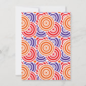 Paarse Oranje Circles Birthday Party Invitations Kaart (Achterkant)