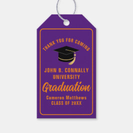 Paarse Oranje Custom 2024 Graduation Party Cadeaulabel